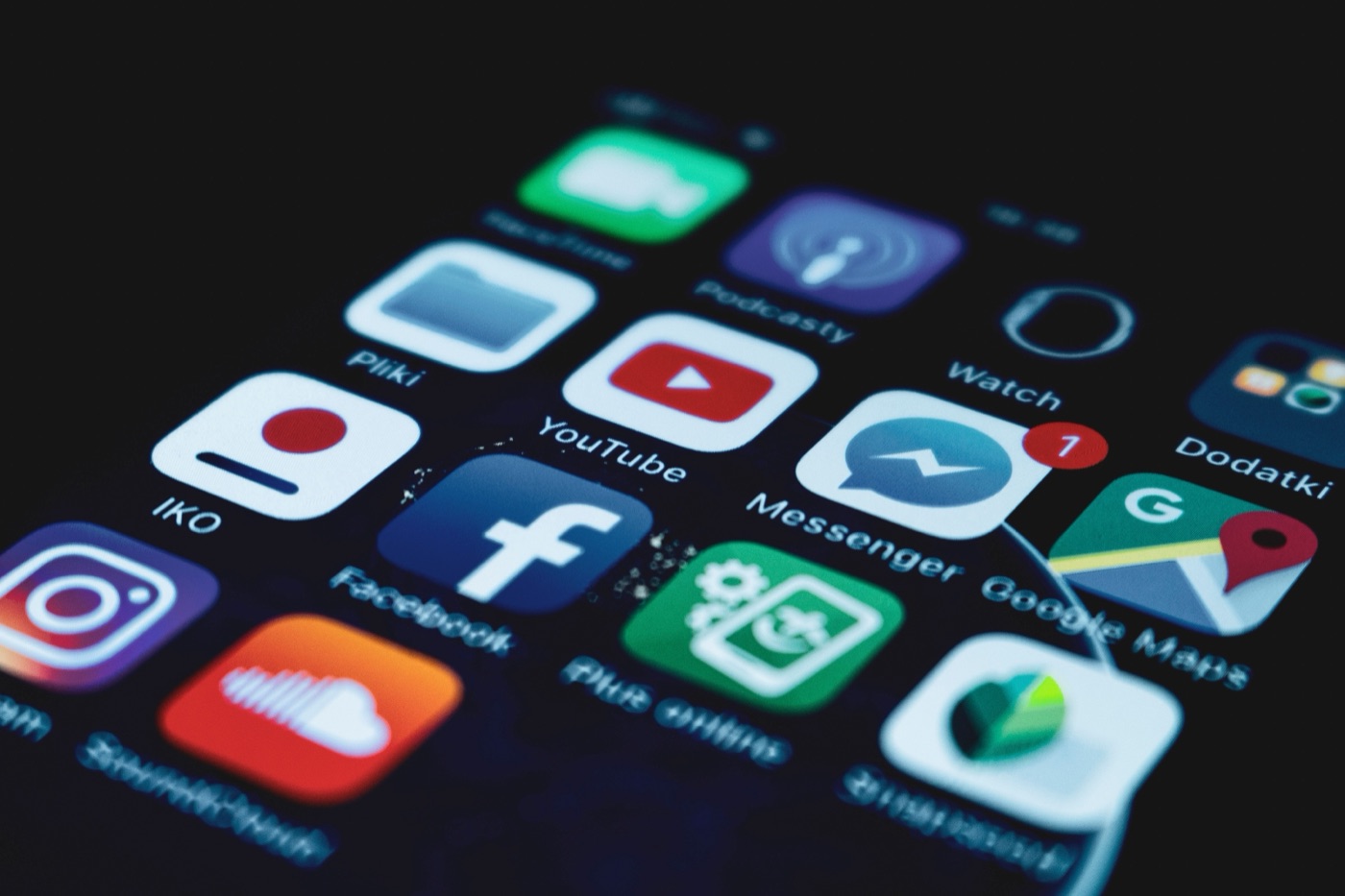 Ícones de aplicativos no celular